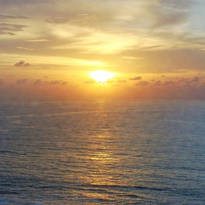 Sunrise over calm ocean