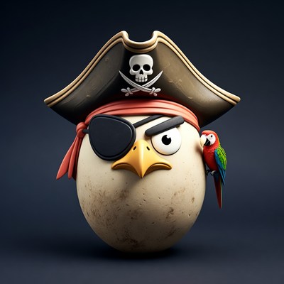 Pirate Angry Birds with Parrot