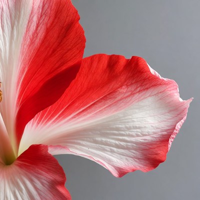 Red White Hibiscus Flower