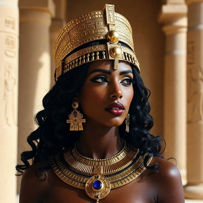 African woman in Egyptian headdress