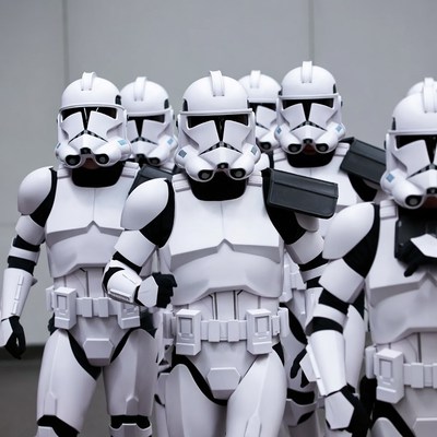 Group of Stormtroopers Marching Forward