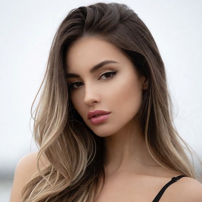 Beautiful woman with balayage hair