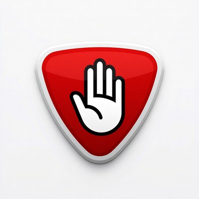 Red Stop Hand Icon