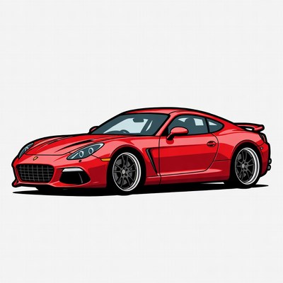 Red Sports Car Illustration