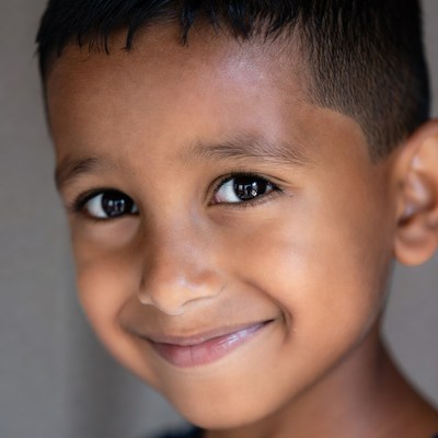 Smiling Indian boy close-up