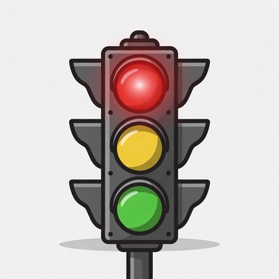 Red Traffic Light Illustration