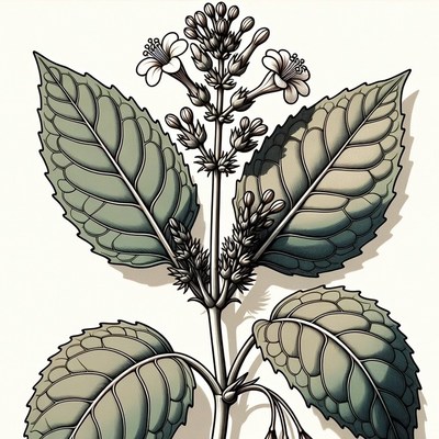 Clerodendrum Inflorescence Botanical Illustration
