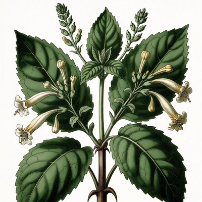 Salvia Plant Illustration