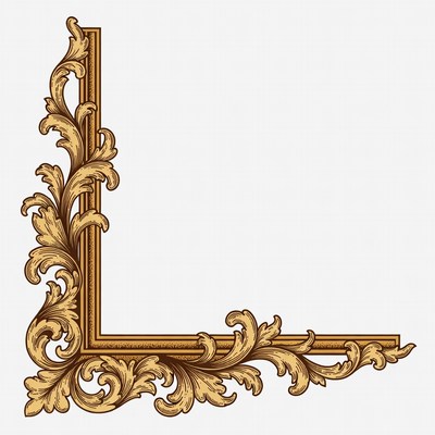 Ornate Golden Corner Frame
