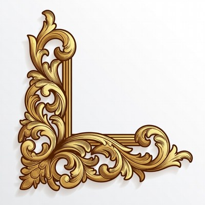 Gold Ornate Corner Design
