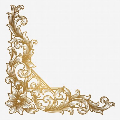 Gold Ornate Corner Design