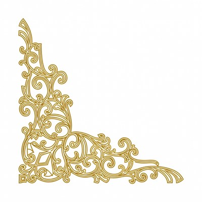 Gold ornate corner design