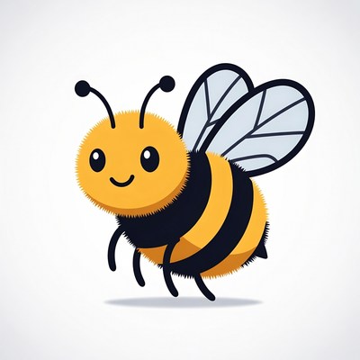 Cute cartoon honey bee