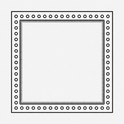 Black Dotted Square Border Frame