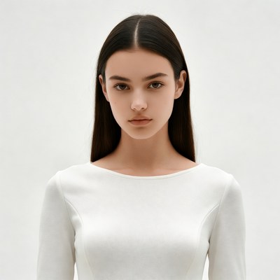 Woman with long dark hair