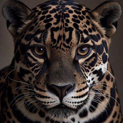 Close-up Jaguar Face Portrait