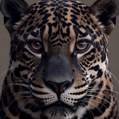 Close-up Jaguar Face Portrait