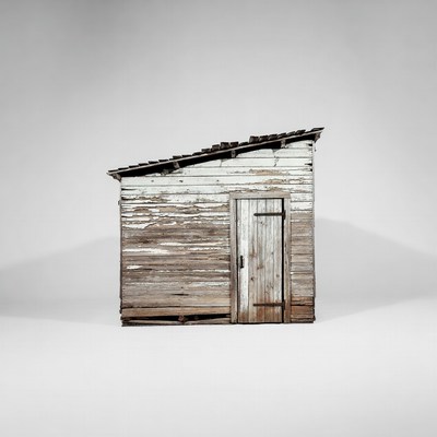 Old weathered wooden shed