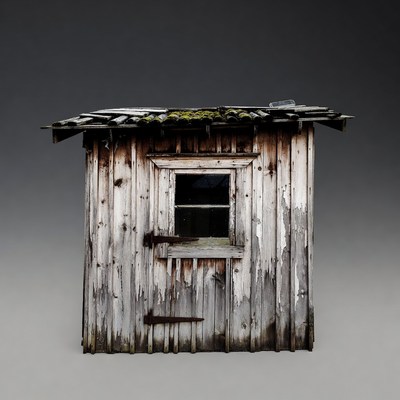 Old weathered wooden shed
