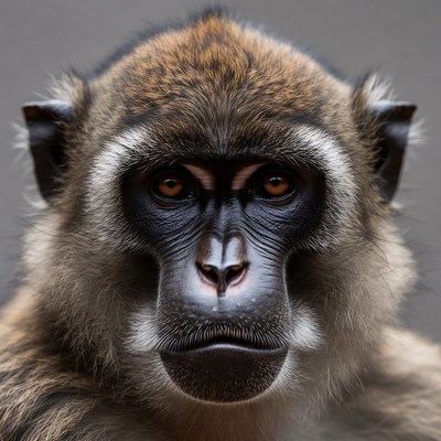 Close-up vervet monkey face
