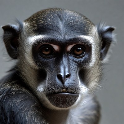 Close-up of vervet monkey face