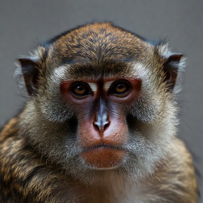 Close-up of long-tailed macaque monkey