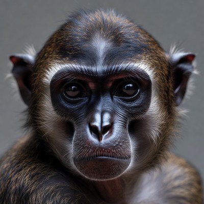 Close-up of brown monkey face