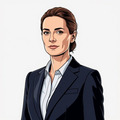 Professional woman in suit illustration