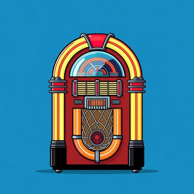Retro Jukebox Illustration