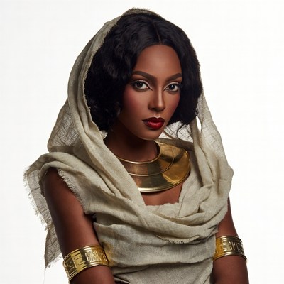 African woman in ancient Egyptian attire