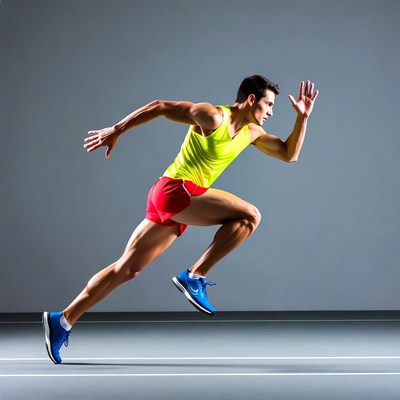 Man sprinting on track