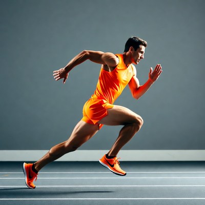 Man sprinting on track