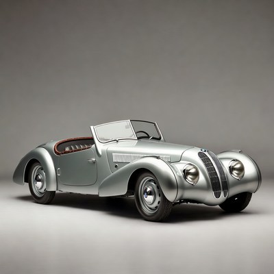 Silver BMW 328 Roadster