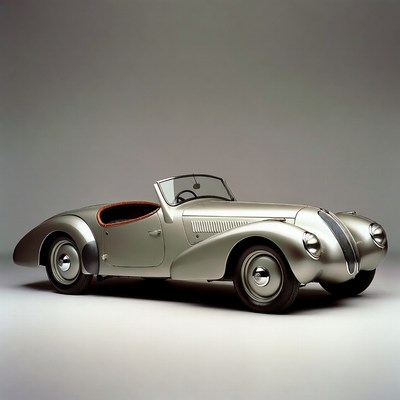 Silver Mercedes-Benz 540K Roadster