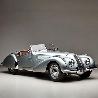 Silver BMW 328 Roadster