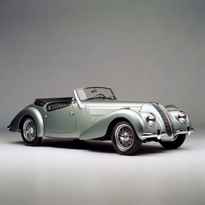 Silver BMW 328 Convertible Car