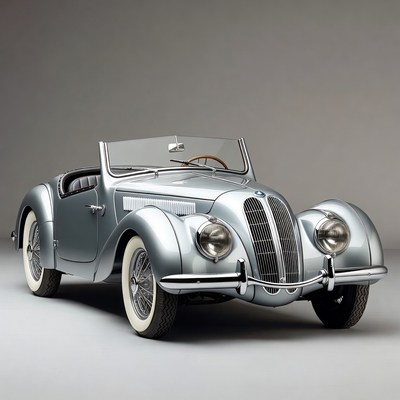 Silver BMW 328 Roadster