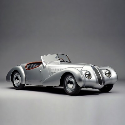 Silver BMW 328 Roadster classic car