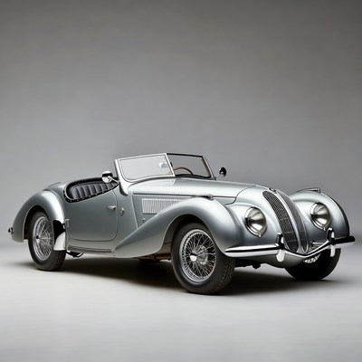 Silver BMW 328 Roadster