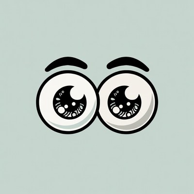 Cartoon Big Eyes Illustration