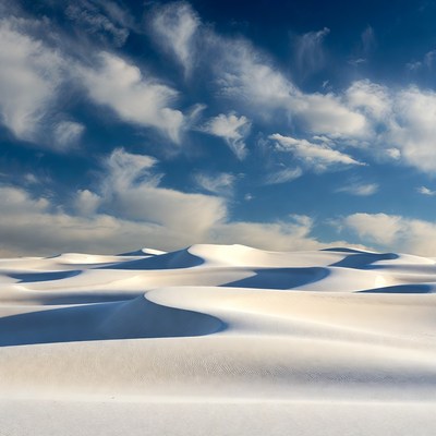 Sand Dunes Under Blue Sky
