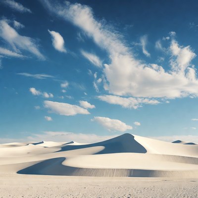 Sand Dunes Under Blue Sky