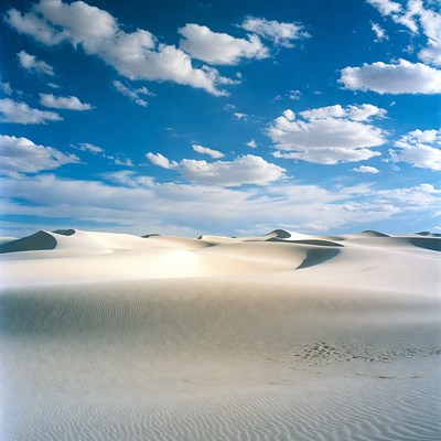 Sand Dunes Under Blue Sky
