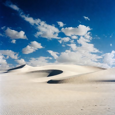 Sand Dunes Under Blue Sky