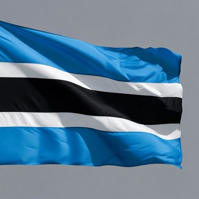 Botswana Flag Waving
