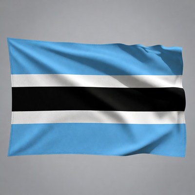 Botswana Flag Waving