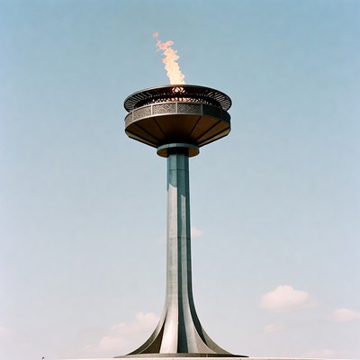 Olympic Torch Burning Brightly