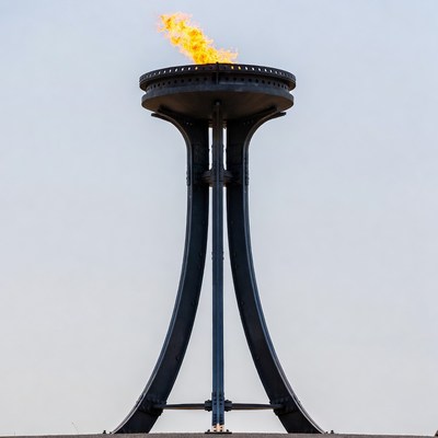 Olympic Torch Burning Brightly
