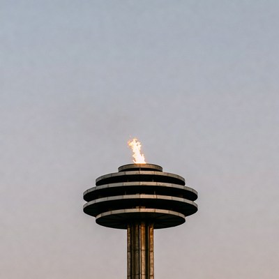 Flaming Toronto CN Tower