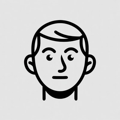 Line drawing man face